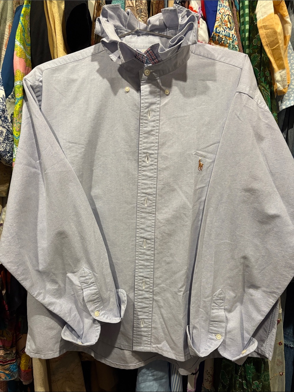 Ralph Lauren Upcycled Reworked Oxford Shirt Light Blue